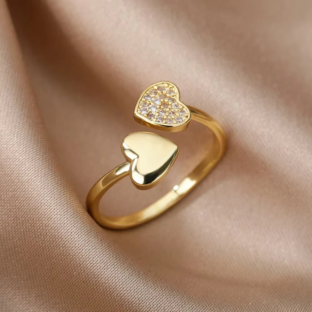 Bague ouverte dorée femme