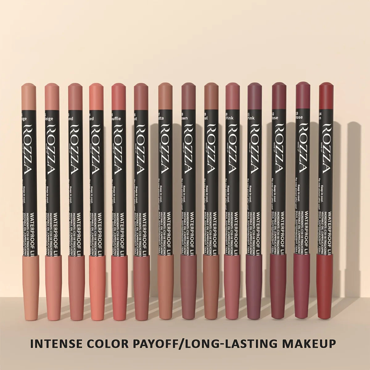 Set de 6 crayons à lèvres nude mat