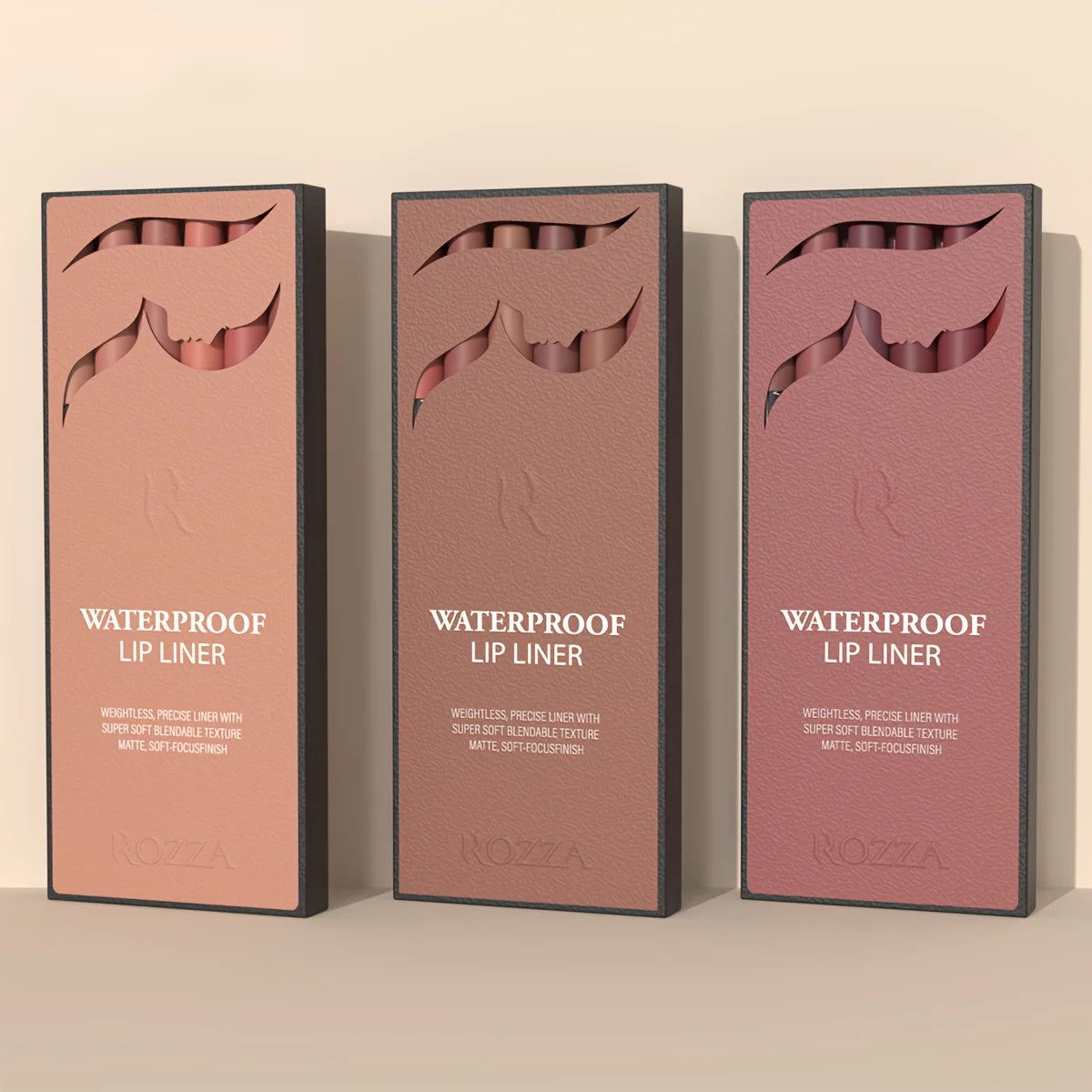 Set de 6 crayons à lèvres nude mat