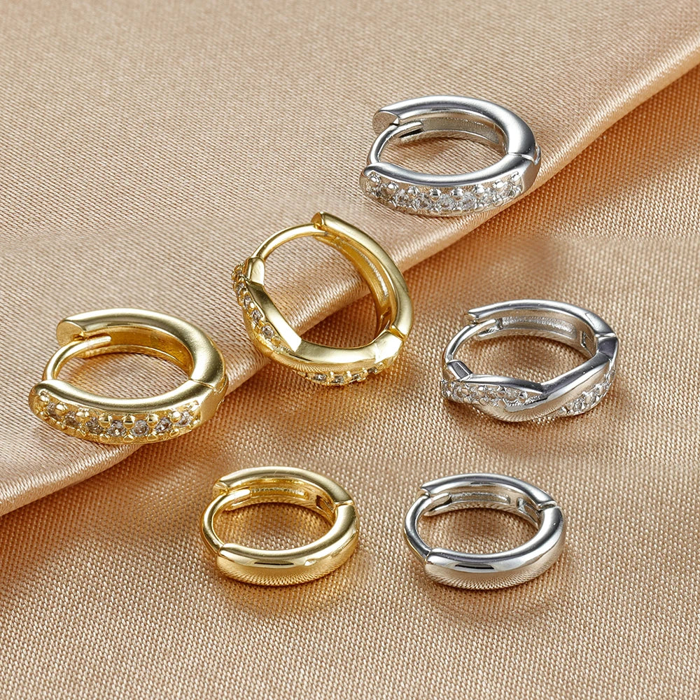 Set de 3 créoles rondes