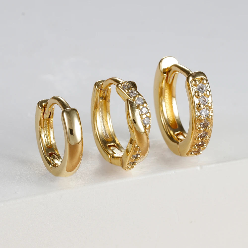 Set de 3 créoles rondes