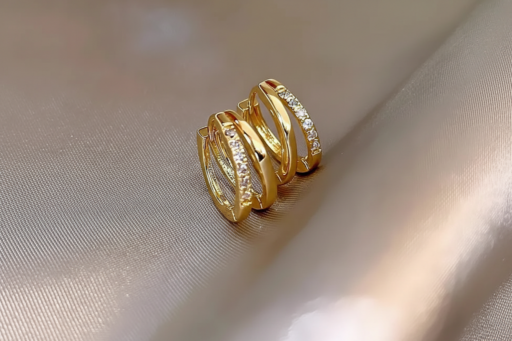 Boucles d’oreilles doubles cercles